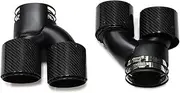 Car Exhaust Tip Carbon Fiber Four Exhaust Tip Compatible For BMW M340i G20 G21 G22 G23 M440i G42 M240i Muffler TailTip Exhaust System(Carbon Fiber F)