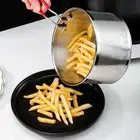 Folding Deep Fry Basket Oil Residue Filtration Mesh Colander Chicken Wing