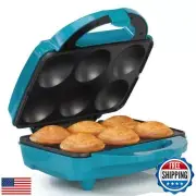 Holstein Housewares Non-Stick Cupcake Maker, Teal - Makes 6 Cupcakes, Muffins