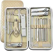19pcs/set Pruning Nail Clippers Cutting Pliers Set Single Nail Groove Pedicure Inflammation Dead Skin Clipper Tool Home Tool,yellow