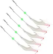 Sosoport 5pcs Fishing Realistic Shrimp Soft Baits for Freshwater Saltwater Fishing Accessories Lightweight and Durable for Adults