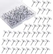 NASHRIO 150pcs Clear Push Pins, Drawing Pins Plastic Head Steel Point Thumb Tacks Pins with Storage Box for Wall Hangings, Cork Board, Maps Posters Photos, Pinboard, Notice and Bulletin Boards