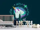 3D Unicorn Garland Wallpaper Wall Mural Removable Self-adhesive 133