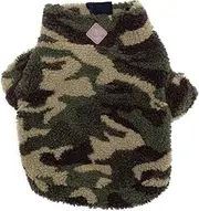 The Worthy Dog Quarter Zip Pullover, Warm Pullover Fleece Dog Sweater, Winter Dog Clothes - Medium, Green