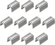 Fold over Crimp Caps, 100Pcs 10 X 5Mm Ribbon End Clasp Tips Clamp Cord Ends for