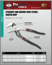 12" Coated Grip Proferred Straight Jaw Groove Joint Pliers T16003 12 Inches