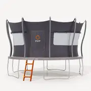 VULY Flare Large 13ft Trampoline for Kids with Safety Enclosure - Round Kids Trampolines Bundle With Tent Wall & Ladder