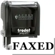 Self-Inking Times Faxed Stamp Size 1/2" Tall x 1-1/2" Wide