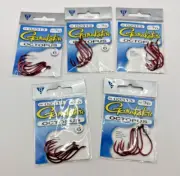 5x Gamakatsu Red Octopus Fishing Hooks Size 3/0 Salmon Steelhead Stock # 02313