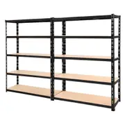 Steel Garage Shelving Warehouse Rack Pallet Storage - Black