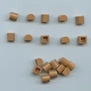 LEGO x 20 Medium Nougat Slope, Curved 1 x 1 x 2/3 Double