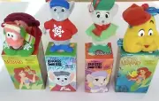 Set of 4 Disney/McDonalds Ornaments Bernard, Bianca, Flounder, Sebastian - NEW!!
