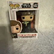 Funko PoP! Star Wars #482 Luke Skywalker W/Grogu Bobble Head Figurine