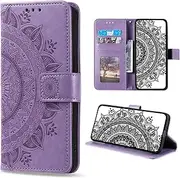 CASEONJAN Mobile Phone Case for iPhone SE 2020 / SE 2022/8 / 7 Case, PU Leather Flip Case with Card Slot, Flip Case Mobile Phone Case Embossing Protective Case for iPhone SE 2020 / SE 2022/8 / 7