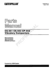 Caterpillar CS 551 CS 553 CP 553 Vibratory Compactor Parts Catalog Manual