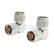 1x N Male to N Male Plug Right Angle RF Adapter 90 degree N-Type Coax Connector