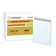 #1 Kraft Bubble Padded Mailers 7.25x 12 Envelopes Self Seal-Made In USA 7200 Pcs