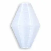 Quasimoon PaperLanternStore.com White Diamond Unique Shaped Shimmering Nylon ...