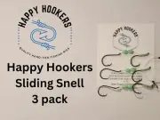 Happy Hookers Sliding Snell Leader 3 Pack Pre-Tied Fishing Rig snapper flathead
