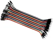 CAXUSD 12-inch Breadboard Jumper Wires 40 Male to Female Solid Terminals Included