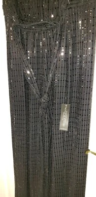 LANE BRYANT BLACK SEQUINS JUMPSUIT HOLIDAY 18/20 **ULTRA SPARKLES** DRESS PARTY