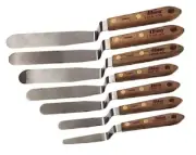 Albion Engineering 1258-G01 7-Piece Classic Offset Caulk Tooling Spatula Set