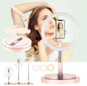 12” LED Selfie Phone Ring Light, w/ Foldable Stand & Phone Holder, 3 Light Modes