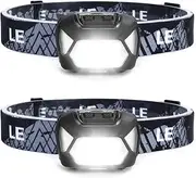 LED Headlamp Flashlights, Super Bright Head Lamp with Red Lights and 6 Modes, Compact and Lightweight, Perfect for Adults and Kids, Pack of 2, Batteries not included
