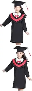 [LIFKOME] 2 Pcs Fashionable Graduation Gown Tassel Set for Kids 110cm Breathable Material Academic Design Ideal for School Celebrations