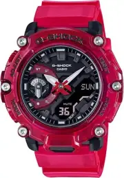 Casio G-Shock GA2200SKL-4A Red Sound Waves Skeleton Series Watch