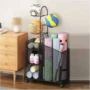 Tennis Racquet Storage RackWith Vertical Ball Rack.Ball Sports Equipment Storage Rack.Badminton Racket Display Rack.for Tennis Courts Gym School