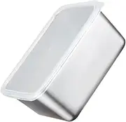 [WESIEVYA] Box Food Packaging Box Food Containers Refrigerator Storage Bin Containers for Food Seal Food Container Food Thermal Container Fridge Containers Stainless Steel Silver