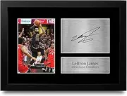 HWC Trading FR LeBron James Gift Signed FRAMED A4 Printed Autograph Cleveland Cavaliers Gifts Photo Display