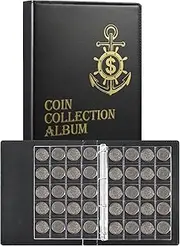 Coin Collection Holder Album for Collectors, 200 Pockets Coin Collection Book Binder Supplies (200 Pockets-Coin Binder)