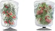 Garden Mesh Netting with Drawstring and Zipper-Plants Cover Protection from Anti Birds,Insects-Pest Barrier Bag for Blueberry Bushes,Citrus,Tomatoes,Vegetables,Fruit Tree ﻿ (100 * 150cm 2 Pack)