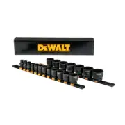 DWMT19240 DeWalt Impact Socket Set, 19-Piece, 1/2" Drive Sae