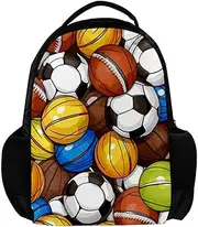 Travel Backpack for Men,Backpack for Women,Basketball Football Volleyball Balls,Backpack, O5ju1axwmfkc, 10.8x5.1x15.8 in