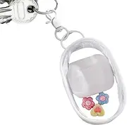 Coin Base for Children - Student Wallet Key Bag | Compact Transparent PVC Case with Zip, Durable Headphone Bag and Mini Money Holder, Birthday Gift, White, Siehe Beschreibung, See description