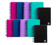 Spirax P962 Kode Solid Notebook Spiral Bound 400 Page 148x105mm Assorted Pack 10