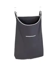 WENKO Canguro Laundry Hamper Bag Over The Door Cloth Basket with Hooks for