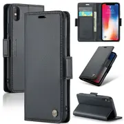 CaseMe iPhone X / Xs Folio Wallet Case Cover Apple Side Closure iPhoneX [Black]