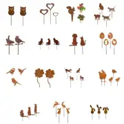 Metal Garden Statues Rusted Animals Decorative Garden Stakes Garden Outdoor