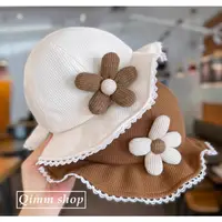 在飛比找蝦皮購物優惠-【Qimm shop】現貨✰立體花邊寶寶帽 復古lady立體
