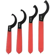 Coilover Wrench, Wrenches Tools Set Shock Spanner Wrench Set C-shape Spanner Adjustable Spanners Ad Red black