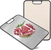 Titanium Cutting Board, Double Sided Medical-grade Titanium Cutting Board, GR2 Titanium/Wheat straw PP Large Cutting Board, Chopping Boards Cutting Pads for Meat, Vegetables and Fruits