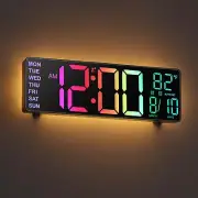 10.5'' Large Digital Wall Clock with Remote Control, Dual Alarm with Big LED ...