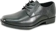 [bravo!] Boy Dress Shoe King and Milano Classic Slip On Loafer and Lace Up Oxford Plain Toe or Cap Toe or Bicycle Toe Leather Sock Black Brown Cognac