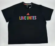 adidas T-Shirt Unisex XXXL Rich Mnisi Love Unites Pride Black Tee HZ0680 NWT