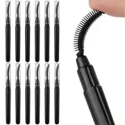 12 Pcs Mascara Brushes Wands Reusable Silicone Eyelash Wands Brushes Spoolies...