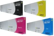 4x COMPATIBLE MUTOH 1341SR ECO SOLVENT INK CARTRIDGES CYMK 220ML